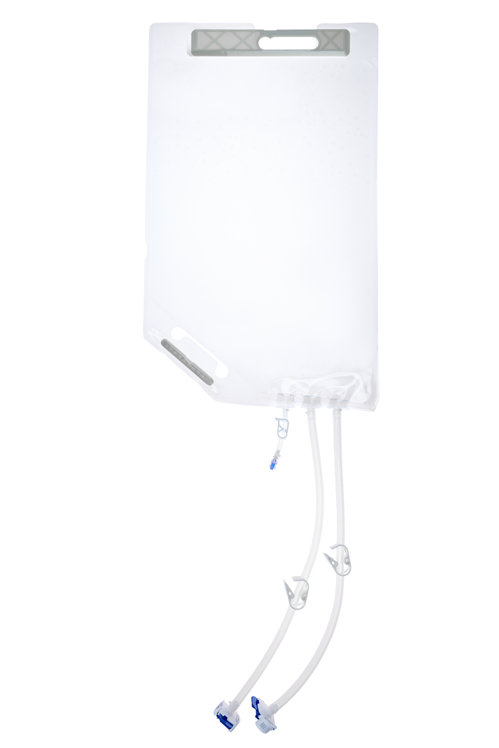 EZBio® Ultra Bag Assembly, 20L, PE Bag, 2x 1/4" HB port, 1x1/4" HB port with needleless Luer insert TPE Tubing, Sterile, 10/CS EZBio® Ultra Bag Assembly, 20L, PE Bag, 2x 1/4" HB port, 1x1/4" HB port with needleless Luer insert TPE Tubing, Sterile, 10/CS