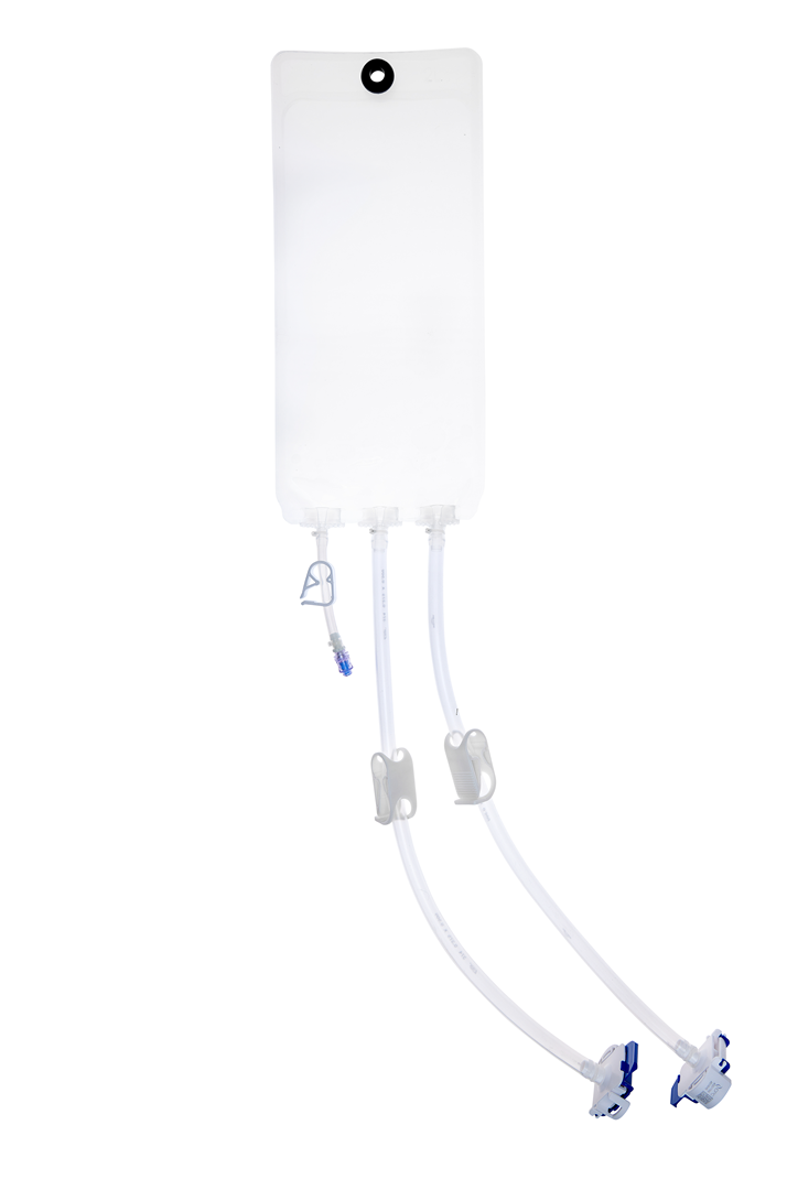 EZBio® Ultra Bag Assembly, 2000mL (2L), PE Bag, 2x 1/4" HB port, 1x1/4" HB port with needleless Luer insert TPE Tubing, Sterile, 10/CS EZBio® Ultra Bag Assembly, 2000mL (2L), PE Bag, 2x 1/4" HB port, 1x1/4" HB port with needleless Luer insert TPE Tubing, Sterile, 10/CS