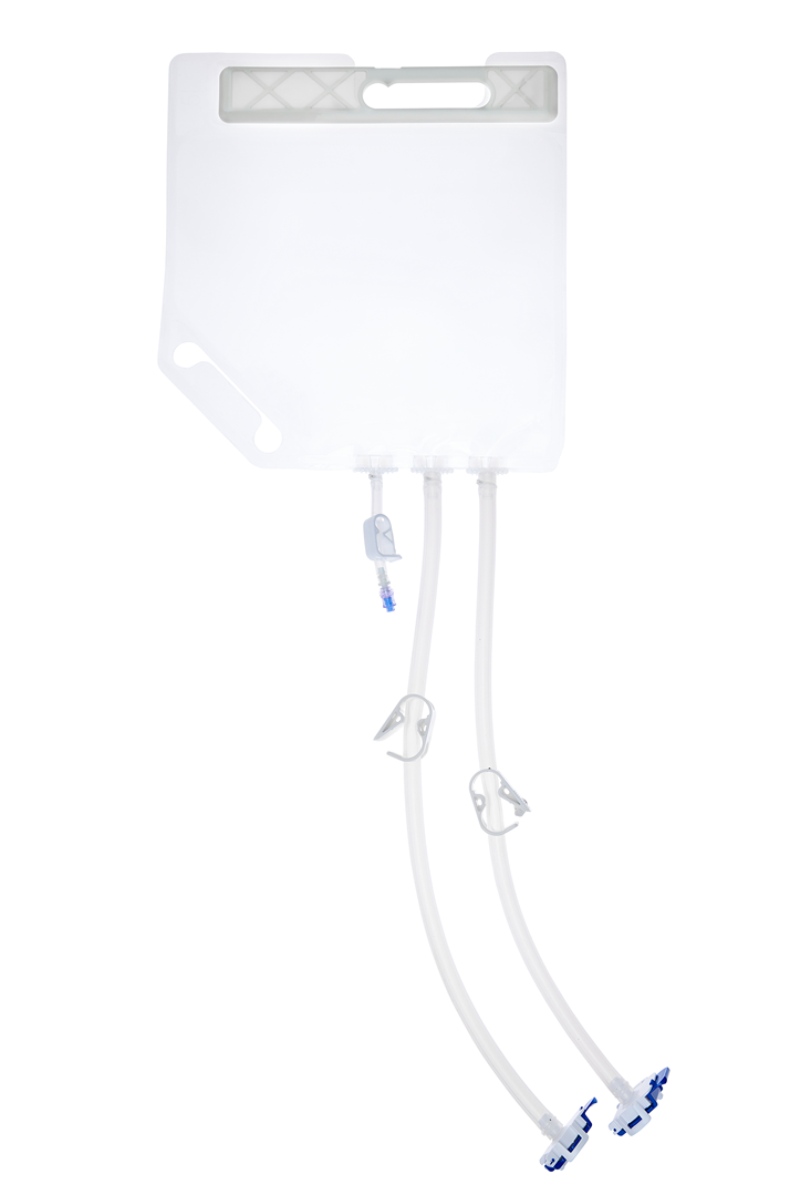 EZBio® Ultra Bag Assembly, 5000mL (5L), PE Bag, 2x 1/4" HB port, 1x1/4" HB port with needleless Luer insert TPE Tubing, Sterile, 10/CS EZBio® Ultra Bag Assembly, 5000mL (5L), PE Bag, 2x 1/4" HB port, 1x1/4" HB port with needleless Luer insert TPE Tubing, Sterile, 10/CS
