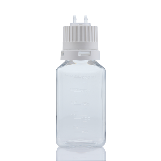 EZBio® TS Bottle Assy, PETG, 250mL, Tamper Evident VersaCap White 38-430 w/o Tubing, NS, 10/CS | img_2 | Foxx Life Sciences Global | shopfls.com
