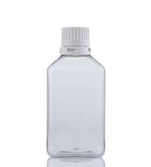 EZBio® Titanium Square Bottle, PETG, 38-430mm, 500mL, With Tamper Evident Cap, 24/CS EZBio® Titanium Square Bottle, PETG, 38-430mm, 500mL, With Tamper Evident Cap, 24/CS