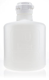 EZBio® Titanium Round Carboy, PP, 10 Liter, No Spigot, VersaCap® 83B, Non-Sterile, 1/CS