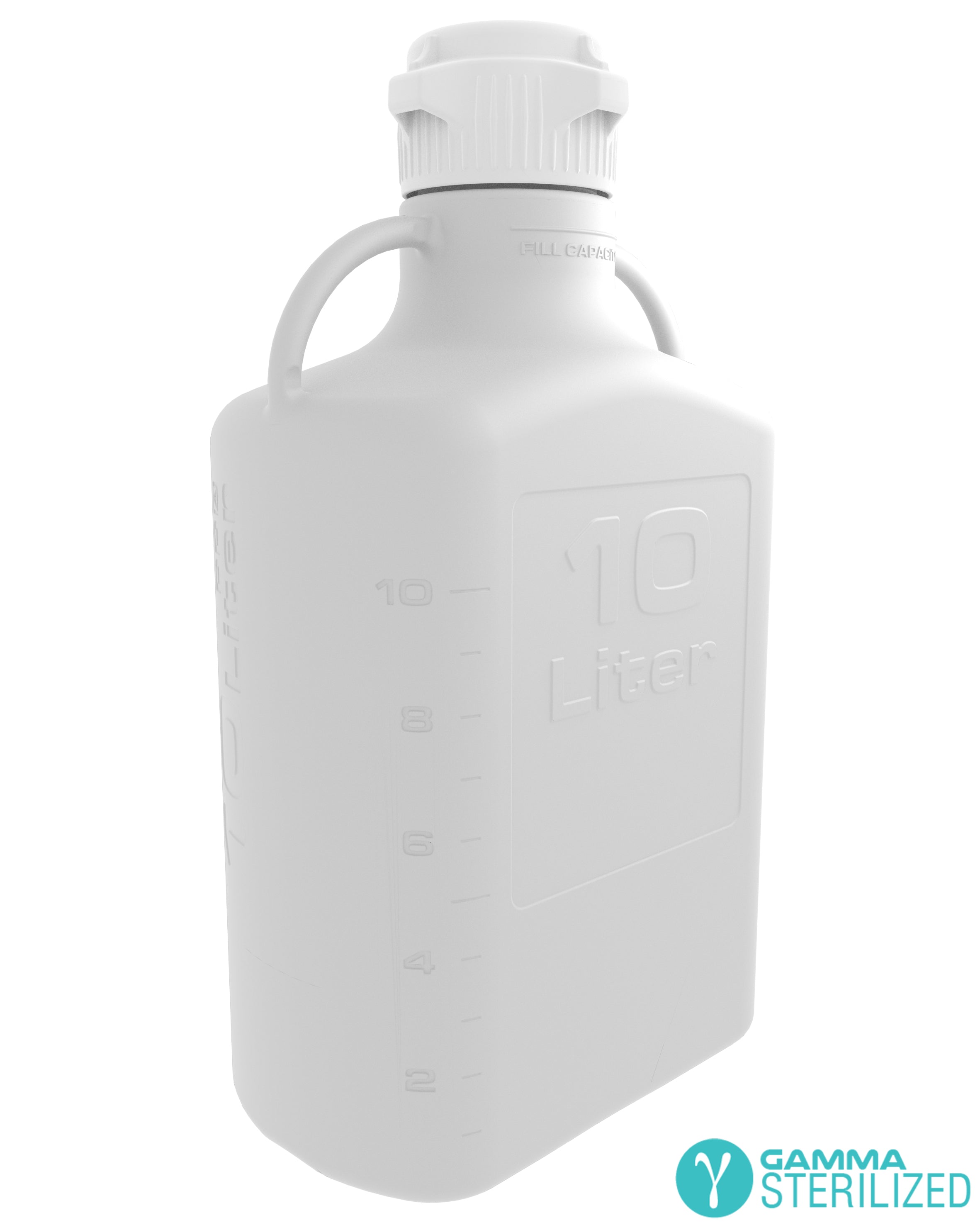 EZBio® 10L (2.5 GAL) High Density Poly Ethylene (HDPE) Carboy with VersaCap® 83B, Double Bagged, Gamma Sterilized EZBio® 10L (2.5 GAL) High Density Poly Ethylene (HDPE) Carboy with VersaCap® 83B, Double Bagged, Gamma Sterilized