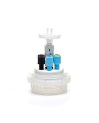 HPLC Solvent Reservoir ChromCap™ 300 Assembly, GL45, Class VI Polytetrafluoroethylene (PTFE) Adapter, 4 Ports for 3.2mm(1/8") and/or 1.6mm(1/16") OD Tubing