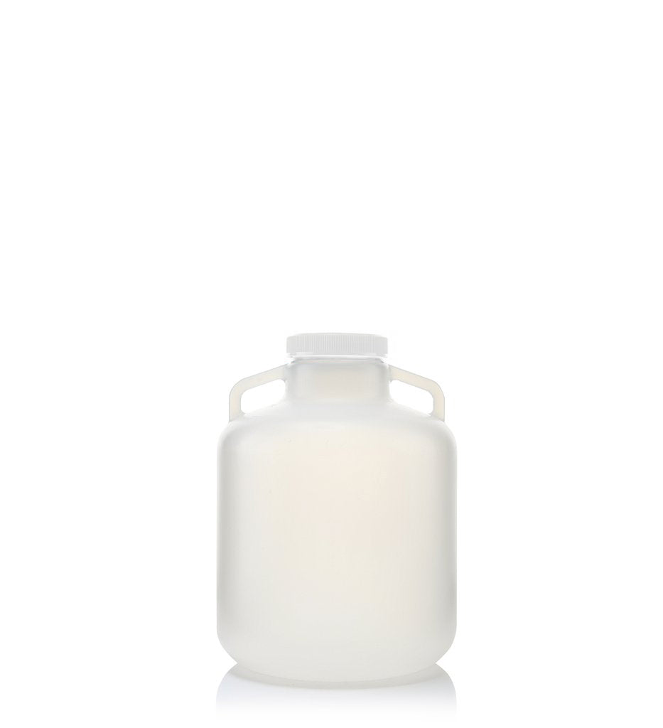 EZLabpure™ 10L Wide Mouth Polypropylene (PP) Carboy with White Cap