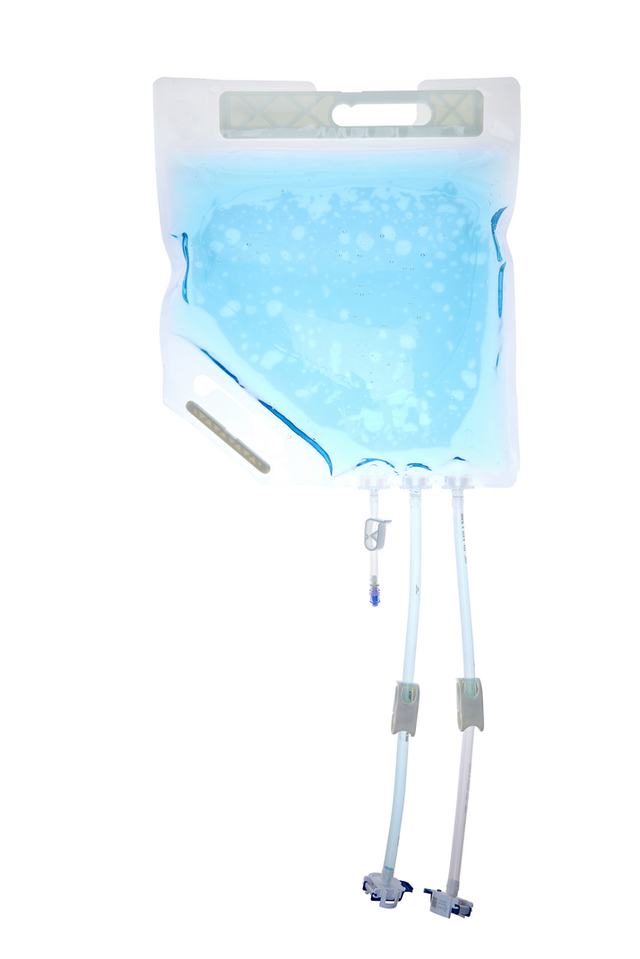 EZBio® Ultra Bag Assembly, 10L, PE Bag, 2x 1/4" HB port, 1x1/4" HB port with needleless Luer insert TPE Tubing, Sterile, 10/CS