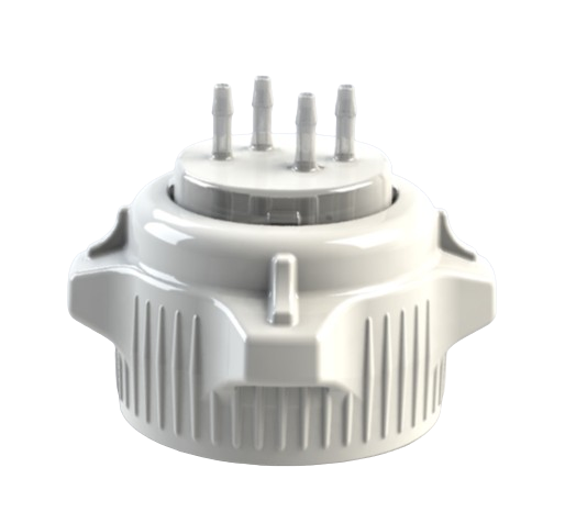 Open Top VersaCap® 53B with Molded 4x 1/8" HB Adapter | img_1 | Foxx Life Sciences Global | shopfls.com