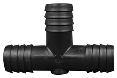 T Connector Fitting Pack, Polyethylene, 3/4" Hose Barb x 3/4" Hose Barb to 3/4" Hose Barb, 10/pk