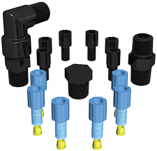 EZwaste, Safety Vent, Replacement Fittings, 1/8'' OD Fittings and 1/4'' Fittings Pack