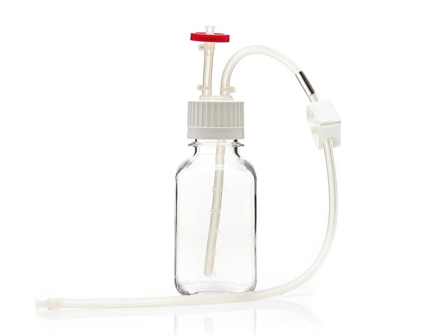 EZBio® MTO 250mL Bottle Assembly, 38-430 VersaCap®, w/ Pinch Pipe, 10/CS