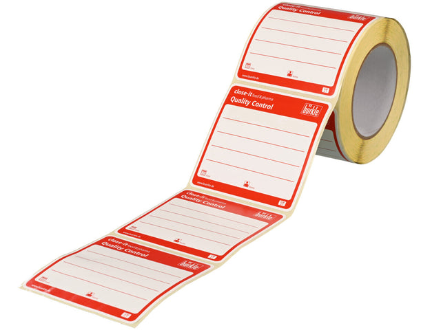 BURKLE INC close-it food & pharma control seal, 95x95 mm, red