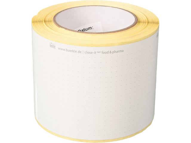 BURKLE INC close-it tape food & pharma, WxL 95mm x 50m, white