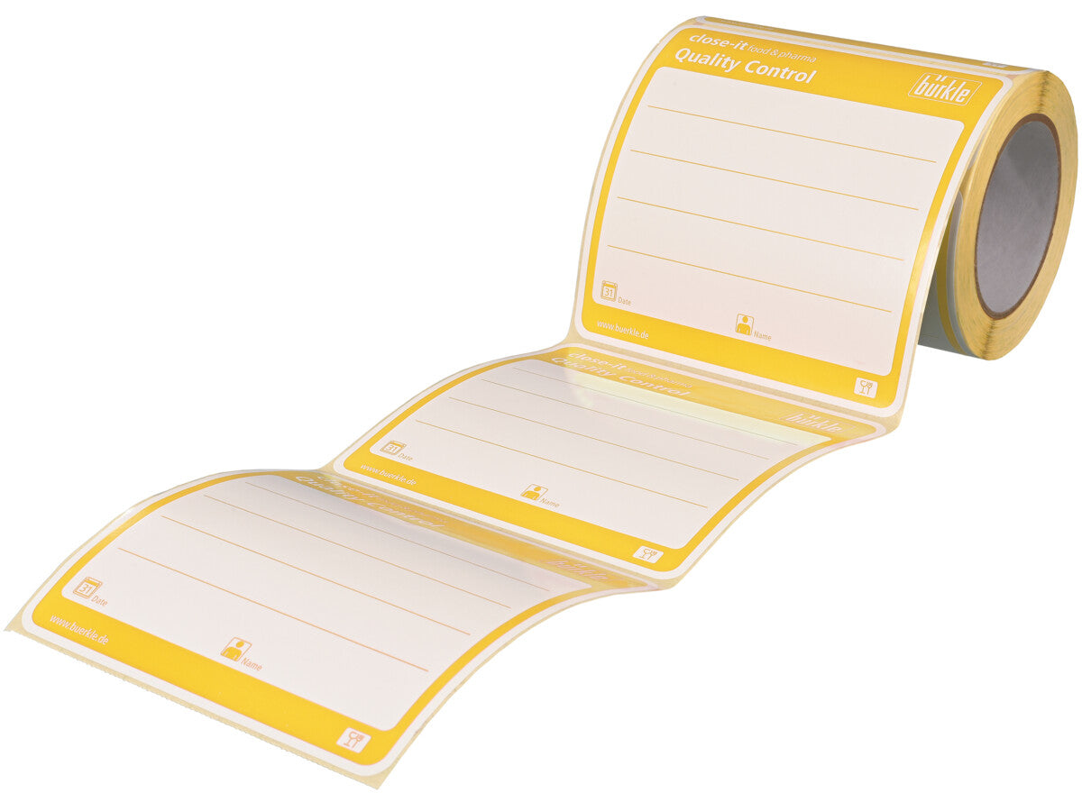 BURKLE INC close-it food & pharma maxi seal, 150x150mm,yellow