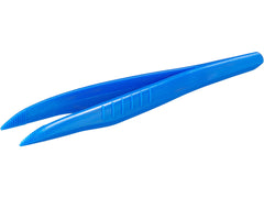 BURKLE INC Single-use tweezers, pointed, PS, blue, sterile