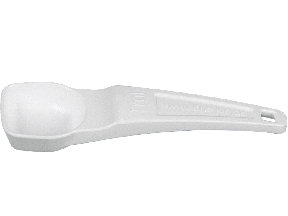 BURKLE INC Dosing spoons 1.0 ml, PS, white, sterile