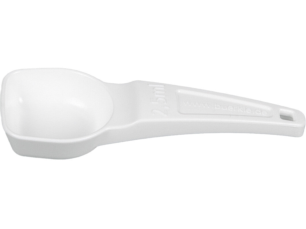 BURKLE INC Dosing spoons 2.5 ml, PS, white, sterile