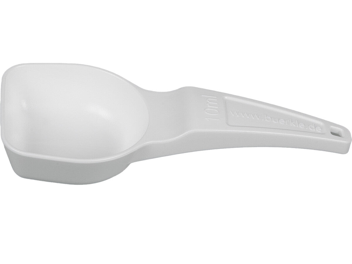 BURKLE INC Dosing spoons 10 ml, PS, white, sterile