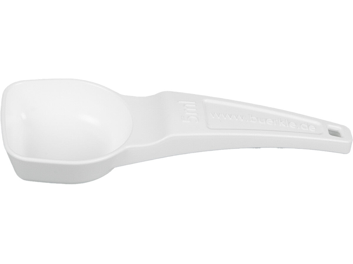 BURKLE INC Dosing spoons 5.0 ml, PS, white, sterile