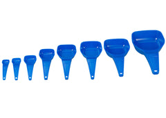 BURKLE INC Measuring spoons 15 ml, PS, blue, sterile