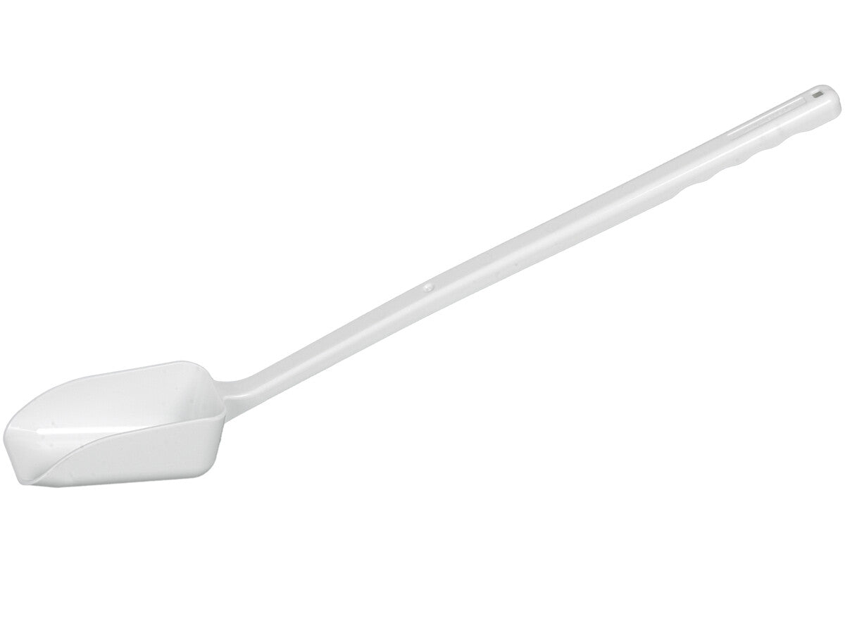 BURKLE INC Sampling scoop, long handle,100ml,PS,white,sterile