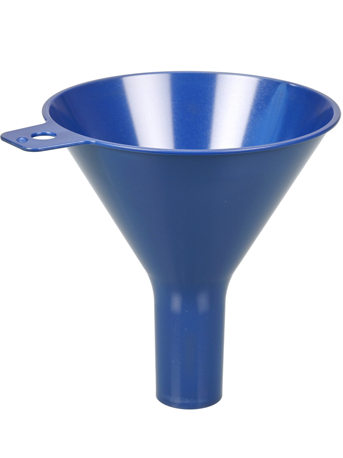 BURKLE INC Detectable powder funnel PS, 100mm, blue, sterile