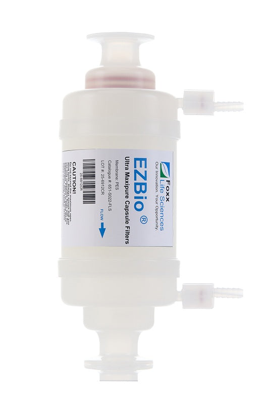 EZBio® Ultra Maxpure Capsule Filter 5", Double-Layer PES, Silicone O-Ring, Non-Sterile, 1/CS
