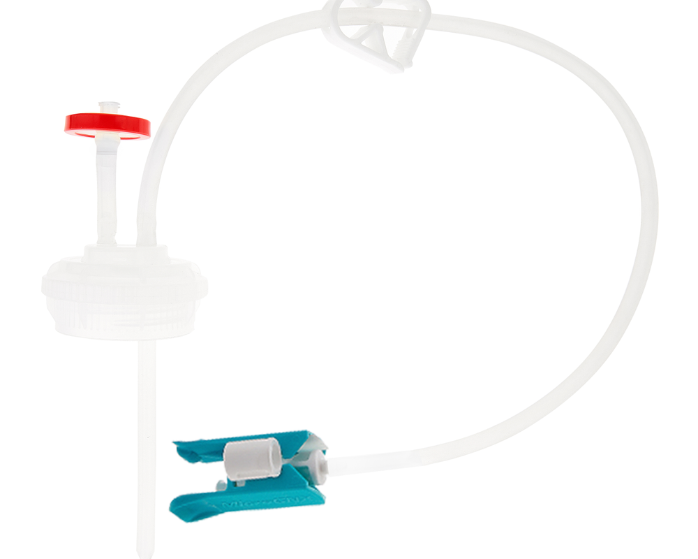 EZCellGene® GL45 Cap Assembly for 1L Bottle with small bore tubing 1/16" ID x 3/16" OD, 20/CS | img_1 | Foxx Life Sciences Global | shopfls.com