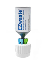 EZWaste® HPLC 38-430 Solvent Waste Cap Assembly, W/Exhaust Filter, 3 X Ports-OD Tube-3.2mm (1/8") & 1.6mm (1/16"), 1/EA