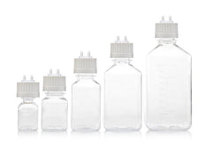 EZBio® TS Bottle Assy, PETG, 125mL, Versacap White 38-430 w/ 2x1/8" HB w/o Tubing, NS, 10/CS