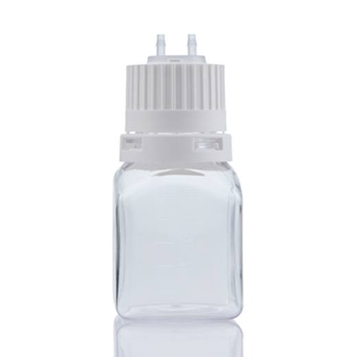 EZBio® TS Bottle Assy, PETG, 125mL, Tamper Evident VersaCap White 38-430 w/o Tubing, NS, 10/CS | Img_2 | Foxx Life Sciences