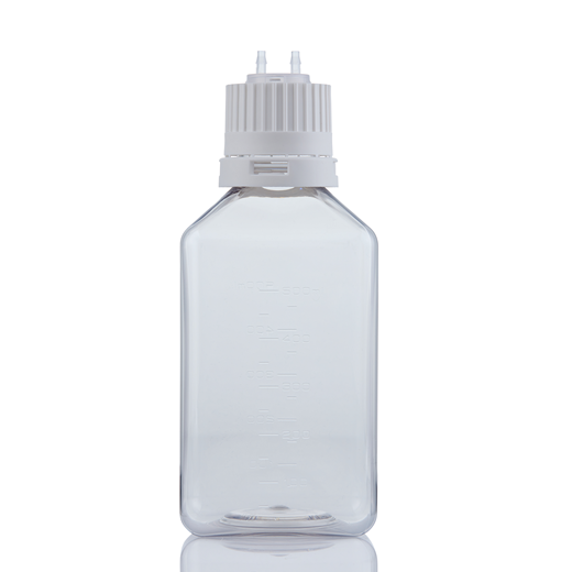 EZBio® TS Bottle Assy, PETG, 500mL, Tamper Evident VersaCap White 38-430 w/o Tubing, NS, 10/CS | img_2 | Foxx Life Sciences Global | shopfls.com
