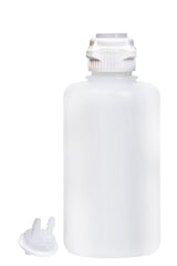 Round EZLabpure™ Polypropylene (PP) Vacuum Bottle, 2 L, Open VersaCap® 53B, With Closed and 2x5/16" HB Adapters, 1/EA