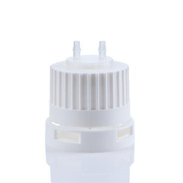 Open Top Tamper Evident VersaCap® 38-430mm with 2x Molded 1/8" HB Adapter, 4/CS | Img | Foxx  Life Sciences