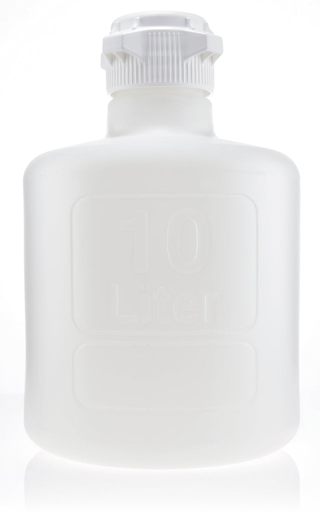 EZBio® Titanium Round Carboy, PP, 10 Liter, No Spigot, VersaCap® 83B, Non-Sterile, 1/CS