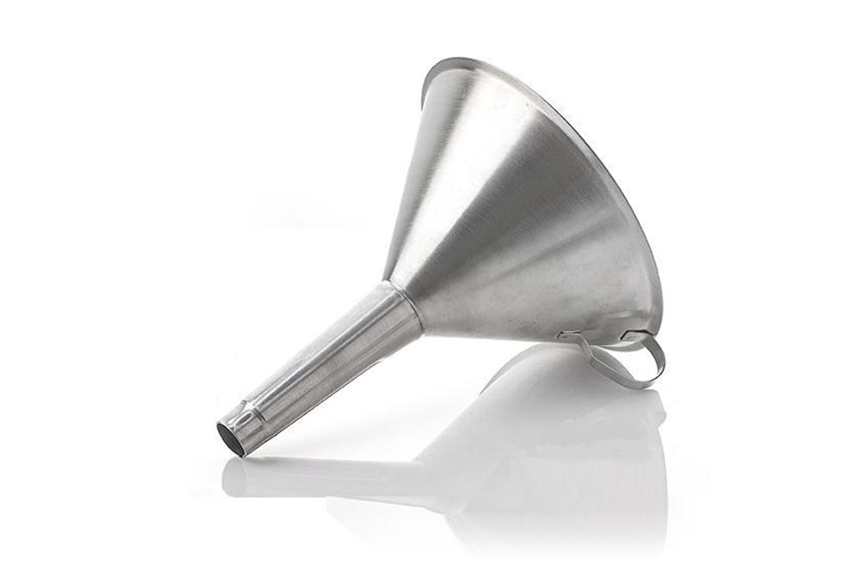 EZBio® Stainless Steel Funnel - 316L - Steel Handle - 150mm - 1/EA