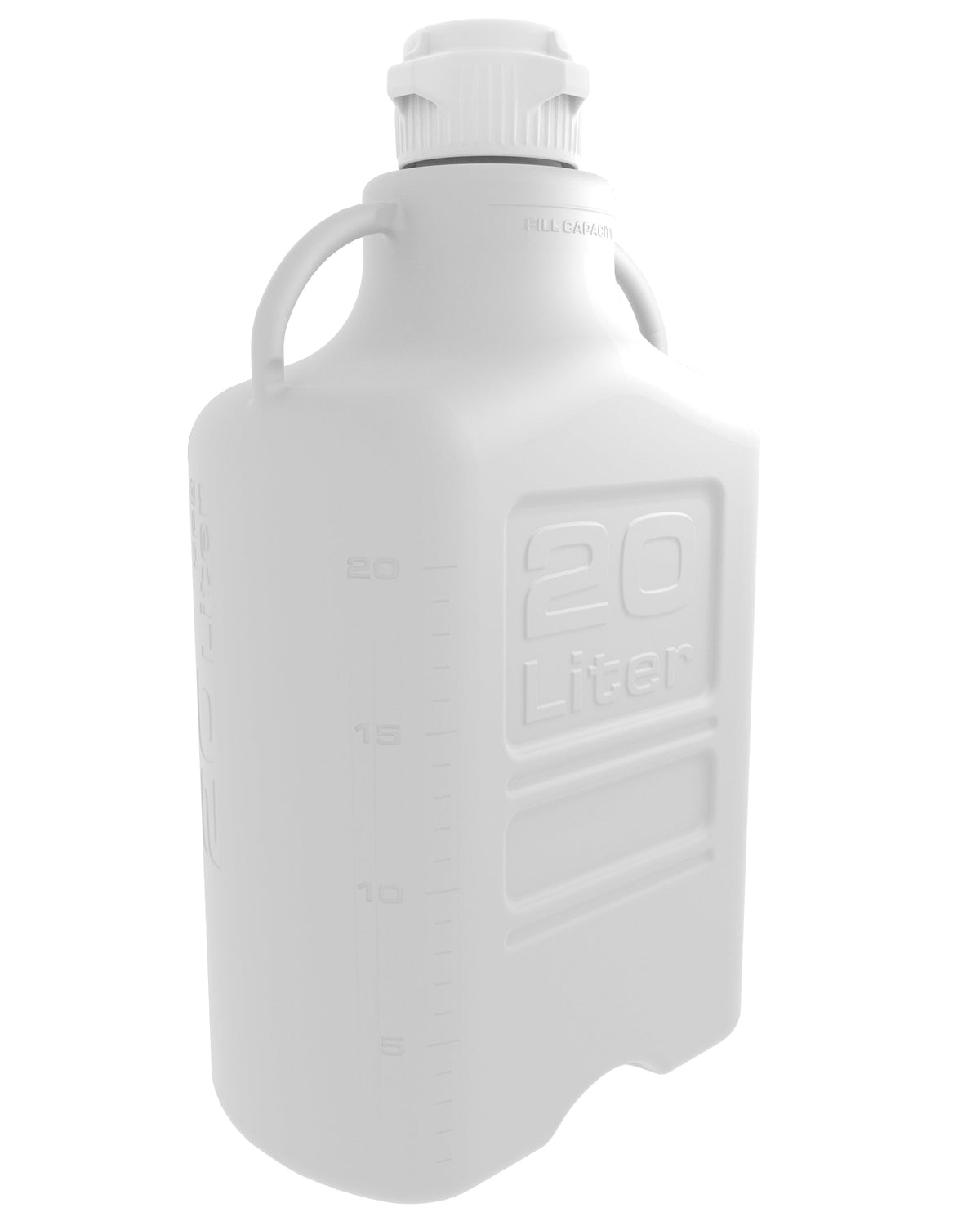 EZBio® Carboy, High Density Poly Ethylene (HDPE), 20L, No Spigot, VersaCap® 83B, Double Bagged, Non Sterile