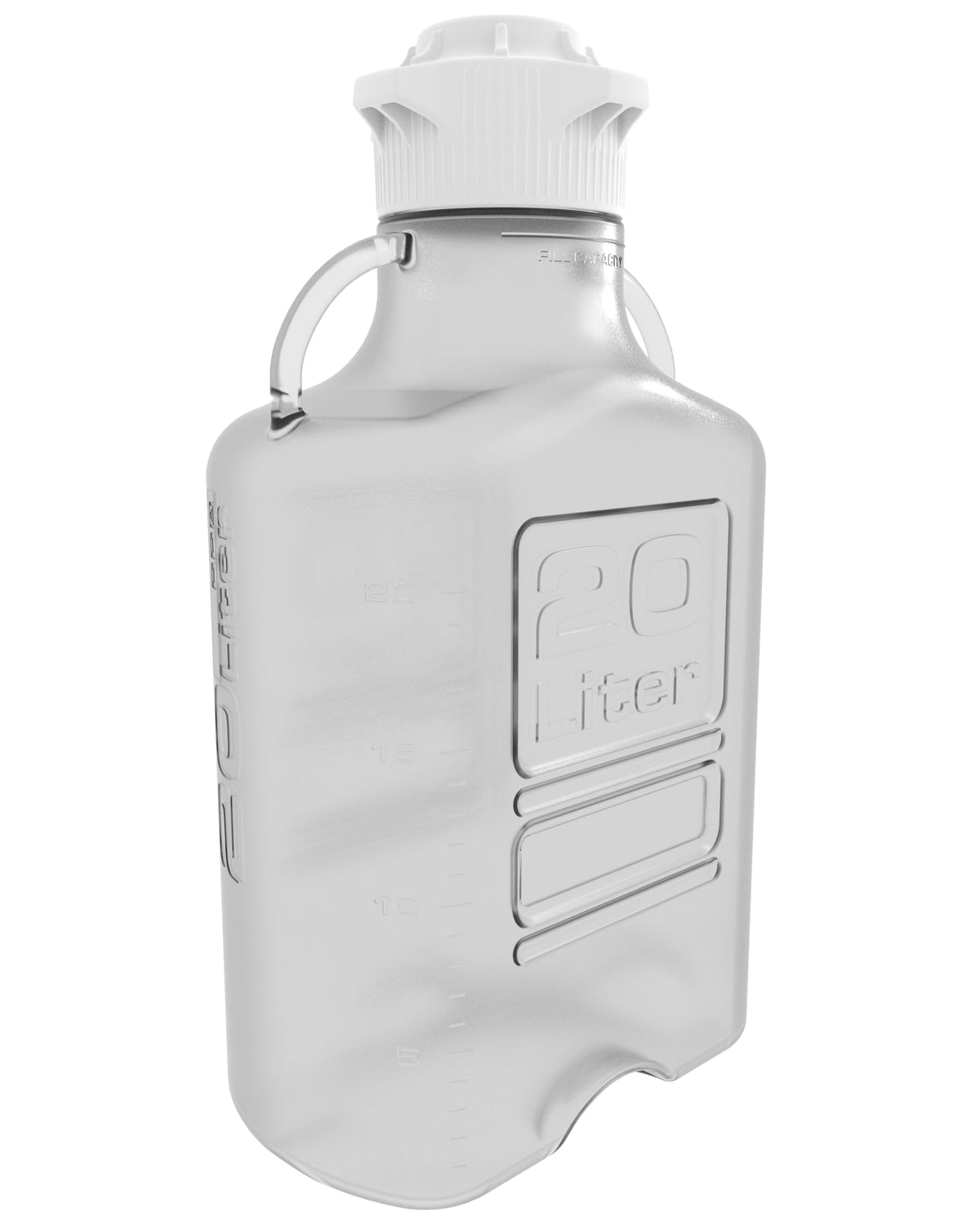 EZBio® Carboy, Polycarbonate (PC), 20L, No Spigot, VersaCap® 120mm, Double Bagged, Non Sterile