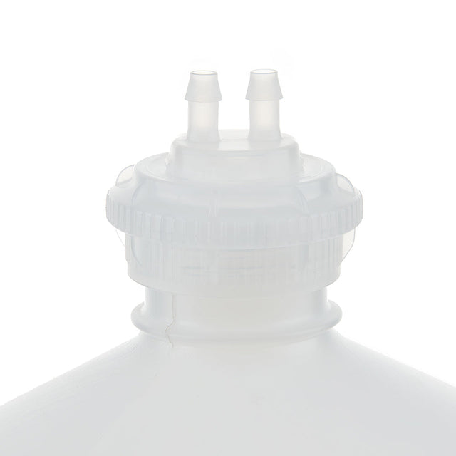 EZBio® GL45 Open Cap & Molded 2x 1/4" HB, Natural Polypropylene (PP) for Plastic Bottles