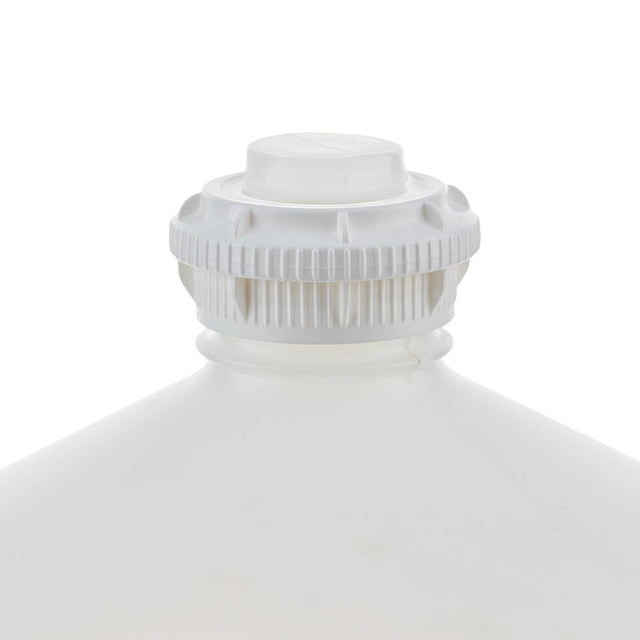 EZBio® GL45 Open Cap & Closed Adapter, White PP for Plastic Bottles