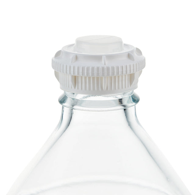 EZBio® GL45 Open Cap & Closed Adapter, White PP for Glass Bottles