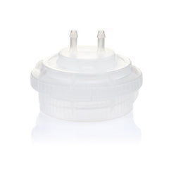 EZBio® GL45 Open Cap & Molded 2x 1/8" HB, Natural Polypropylene (PP) for Plastic Bottles