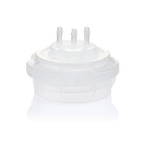 EZBio® GL45 Open Cap & Molded 3x 1/8" HB, Natural Polypropylene (PP) for Plastic Bottles