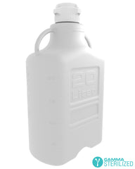 EZBio® 20L (5 GAL) High Density Poly Ethylene (HDPE) Carboy with VersaCap® 83B, Double Bagged, Gamma Sterilized