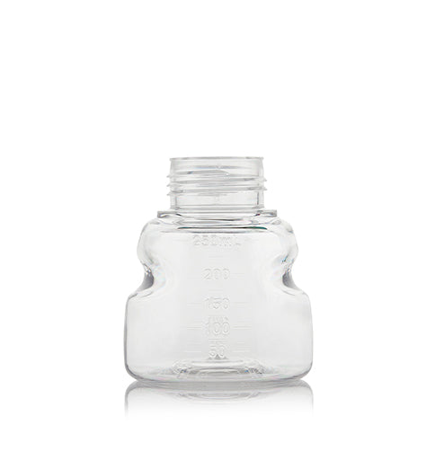 EZBio®pure TR Bottle, PETG, 250mL, GL45 Neck with No Cap, Non-Sterile