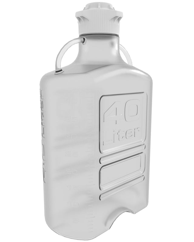 EZBio® Carboy, PETG, 40L, No Spigot, VersaCap® 120mm, Double Bagged, Non Sterile