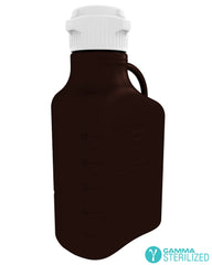 EZBio® 5L (1 GAL) Dark Amber Polypropylene (PP) Carboy with VersaCap® 83B, Double Bagged, Gamma Sterilized