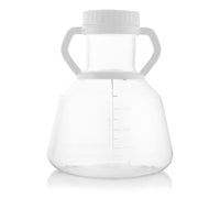 EZBio® 5L Erlenmeyer Polycarbonate (PC) Flasks - 90mm Vented Cap w/Handle - Sterilized - 4/CS