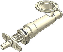 Steam-Thru® 3/8 Hose Barb x 3/4 x 1-1/2 Sanitary SIP Connector, PS